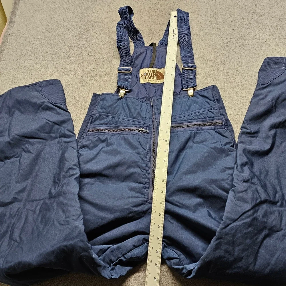 Vintage The North Face Ski Bib Overalls Mens Medium Navy Blue Made in USA Retro